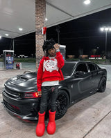 2023 Spring American Hip Hop Tide Brand Alphabet Foaming Hoodie Mens Y