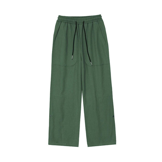 rainbowtouches new 2022 brand mens casual pants high street green pants loose straight men concise fashion mens trousers unisex relaxed fit trousers