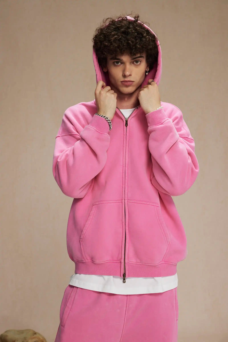 Batik Fleece Zippered Hoodie | Skatercore Style Hoodie