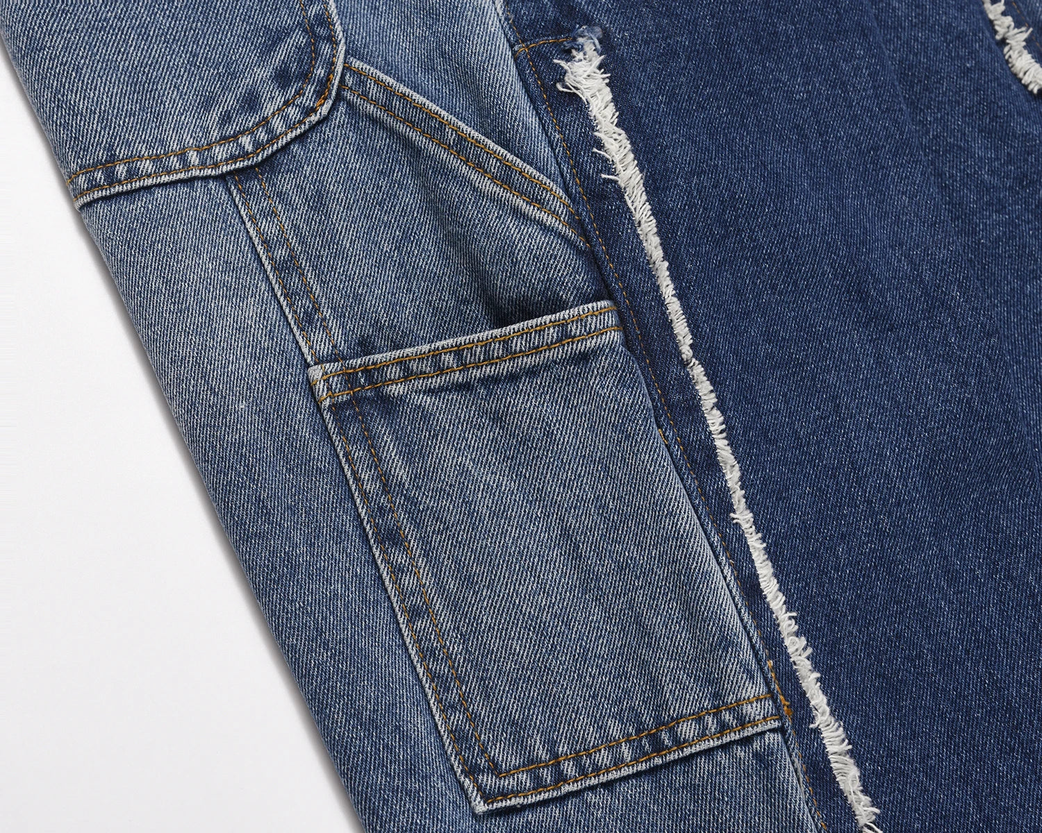 high street fashion contrast straight tube micro flared jean horn pant washing mens tassel vintage patchwork wide denim jeans unique jeans style 5007