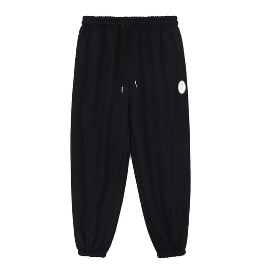mens high street loose fit elastic waist pants winter warm fleece pants hip hop solid drawstring sportwear sweatpants joggers urban active pants