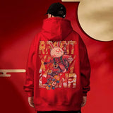 Anime Skateboard Rabbit Print Hoodies Mens Japanese Y2K Hoodie Sweatshirt