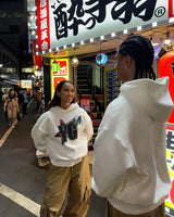 European And American Street Trendy Brand Retro Hoodies Men Y2K Letter