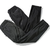 nylon deconstructed zipper up splicing cargo pant for mens black overalls streetwear function bilayer slim fit joggers pants unique joggers style 1379