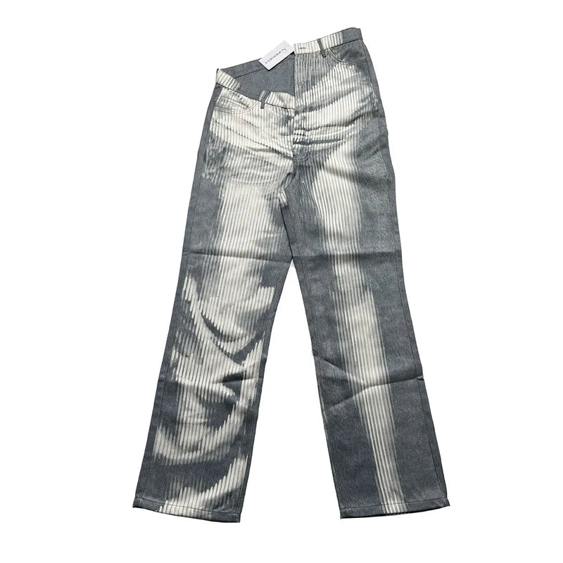 2024 brand new classic denim zipper slim fit y project straight pant jeans cotton denim pants comfort casual jeans 743 unique jeans style 1269