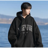 Spring and Autumn Trendy Hip Hop American High Street Men and Women Retro Letter Printed Hoodie Couple Loose Casual Top y2k