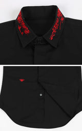New 2022 Luxury Men Classic Embroidered bee stripe Fashion Cotton Casual Shirts Shirt High Quality Short Sleeves A68