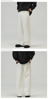 men solid color denim wide leg straight streetwear fashion loose casual jeans pants women y2k jeans trousers unique jeans style 1831