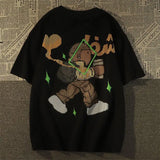 Cyberpunk Tribal flame – Trendy Brand Retro Cartoon Pure Cotton Short Sleeved T Shirt