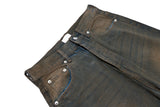 Oil Wax Coating Distressed Silhouette Jeans for Men and Women Washed Streetwear Baggy Denim Trousers Oversized Ropa Hombre Cargo