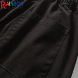 rainbowtouches 2022 tidal current new brand mens cargo pants harajuku fashion tie feet trousers loose safari style boy overalls unique cargo style 1677