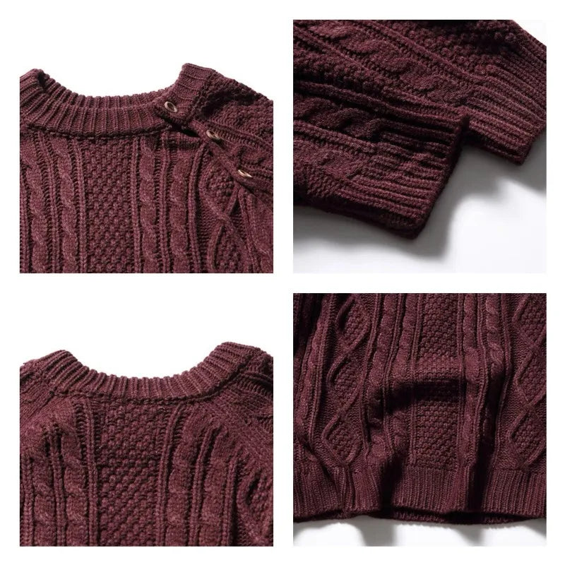 varsity flame knitwear, statement sweater, cozy knitwear for men, oversized grunge aesthetic winter top
