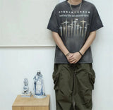 sadcore aesthetic print tee featuring summer retro vintage fashion washed distressed high street t shirt tops