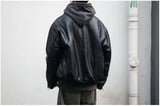 japanese street motorcycle set men thickened stand collar hip hop leather jacket harajuku casual pants 2 pcs bomber suit 2023 unique default style 4900