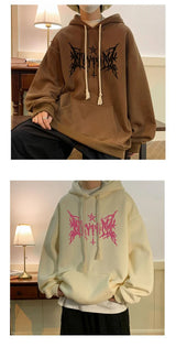American Goth Printed Mens Pullover Hoodies Hip Hop Fashion Oversized