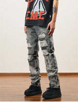 destroy distressed ripped denim jean pants new fashion biker jeans streetwear slim pants jogger y2k mens jeans skinny jeans men unique joggers style 2439