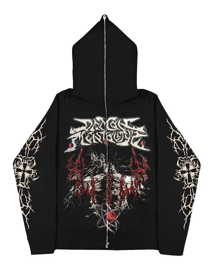 Y2K Womens Mens Hoodies Clothing Printing Long Sleeve Pullover Sweatshirt