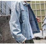 back wing embroidery denim jacket coat mens fashion hip hop harajuku jean coats outerwear casual streetwear jeans baggy jacke - variant style a98abe for streetwear fashion