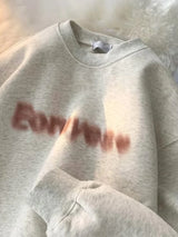 Autumn Goth Letter Printed Crewneck Sweatshirt For Men Y2K Streetwear