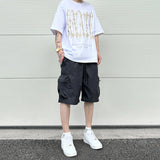 High Street Cargo Jogging Shorts Functional Khaki Cargo Shorts Men's Waterproof Zipper Pockets Casual Baggy Sweat Shorts