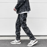 harajuku irregular scratched ripped holes denim jeans men zipper jeans hip hop streetwear new casual slim fit joggers jean pants relaxed fit joggers