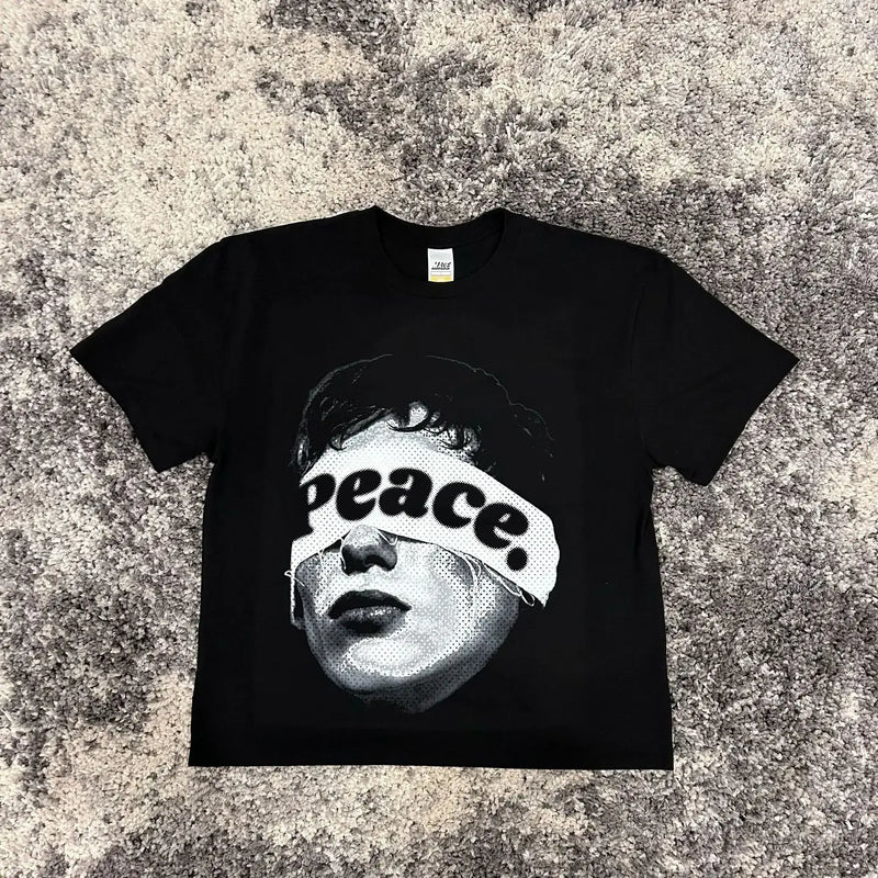 harajuku anime flicker tee with bold comic energy and pastel type