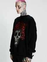 hip hop knitted pullover, bold design pullover, cozy fashion fit, stylish street outfit, modern aesthetic appeal