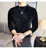 Skatercore Graphic tee – Autumn Winter Semi Turtleneck Stretch Slim Fit Long Sleeve T
