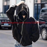 2024 Autumn Winter Vintage Heavy Weight Washed Hooded Long Sleeved Swe