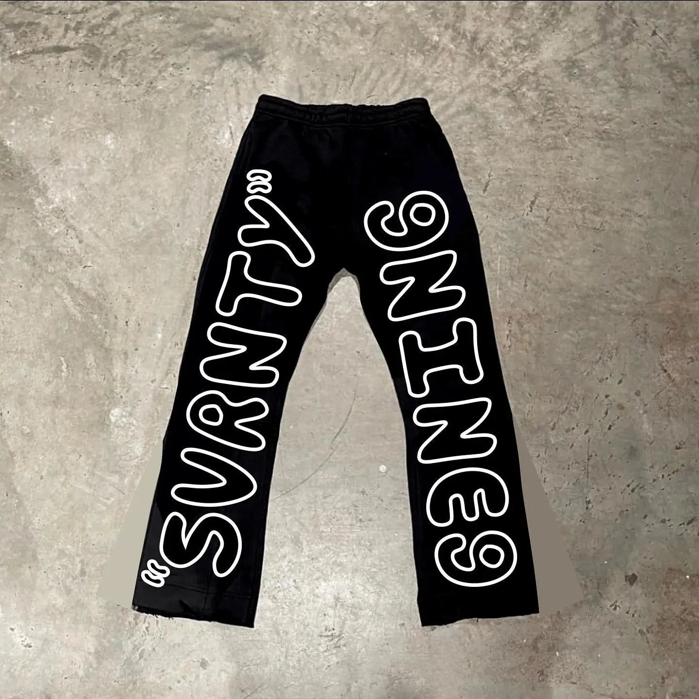 american trendy gothic letter printed high waist pants womens y2k street hip hop harajuku loose casual versatile sweatpants unique joggers style 1779
