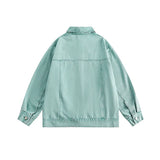 Oversized high fashion zip-up graffiti vintage windbreaker
