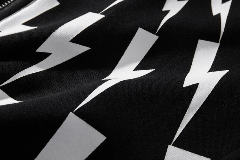 Fleece windbreaker nan minimalist graffiti zip-up