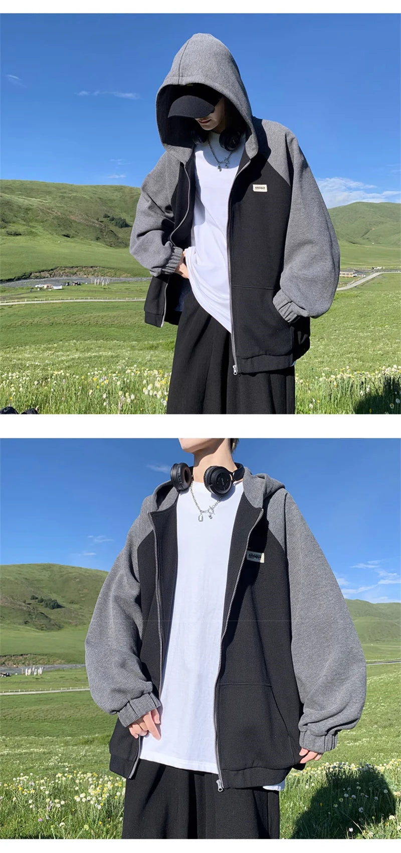 Retro skateboarding hoodie with 90s vibes