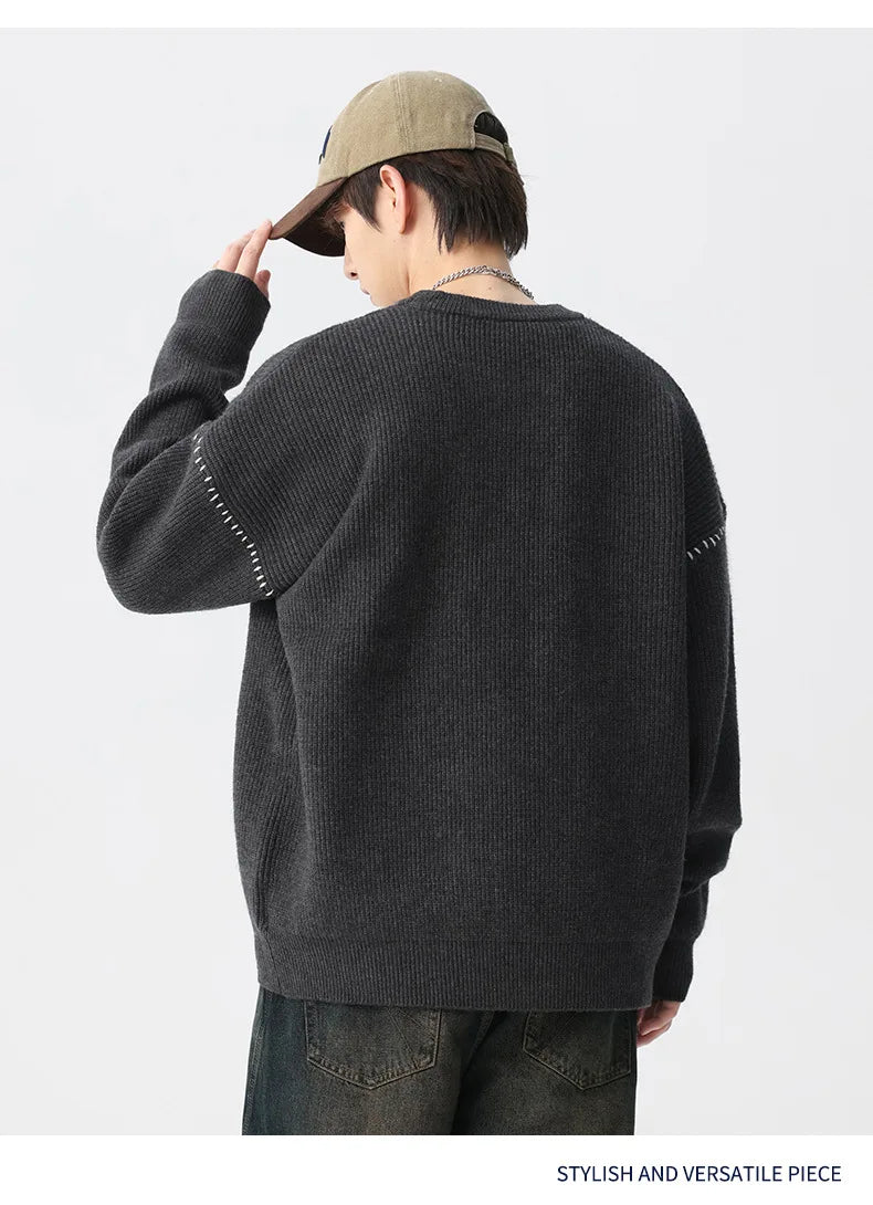 layered flame street pullover, daily style staple, y2k flame pullover top for edgy winter outfits