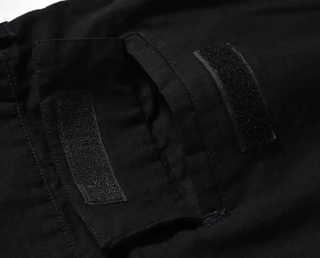 american streetwear zipper cargo straight trousers two different wearing washed detachable multi pocket mens balck tactical pant unique cargo style 1840