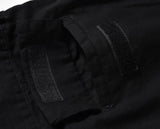 american streetwear zipper cargo straight trousers two different wearing washed detachable multi pocket mens balck tactical pant unique cargo style 1840