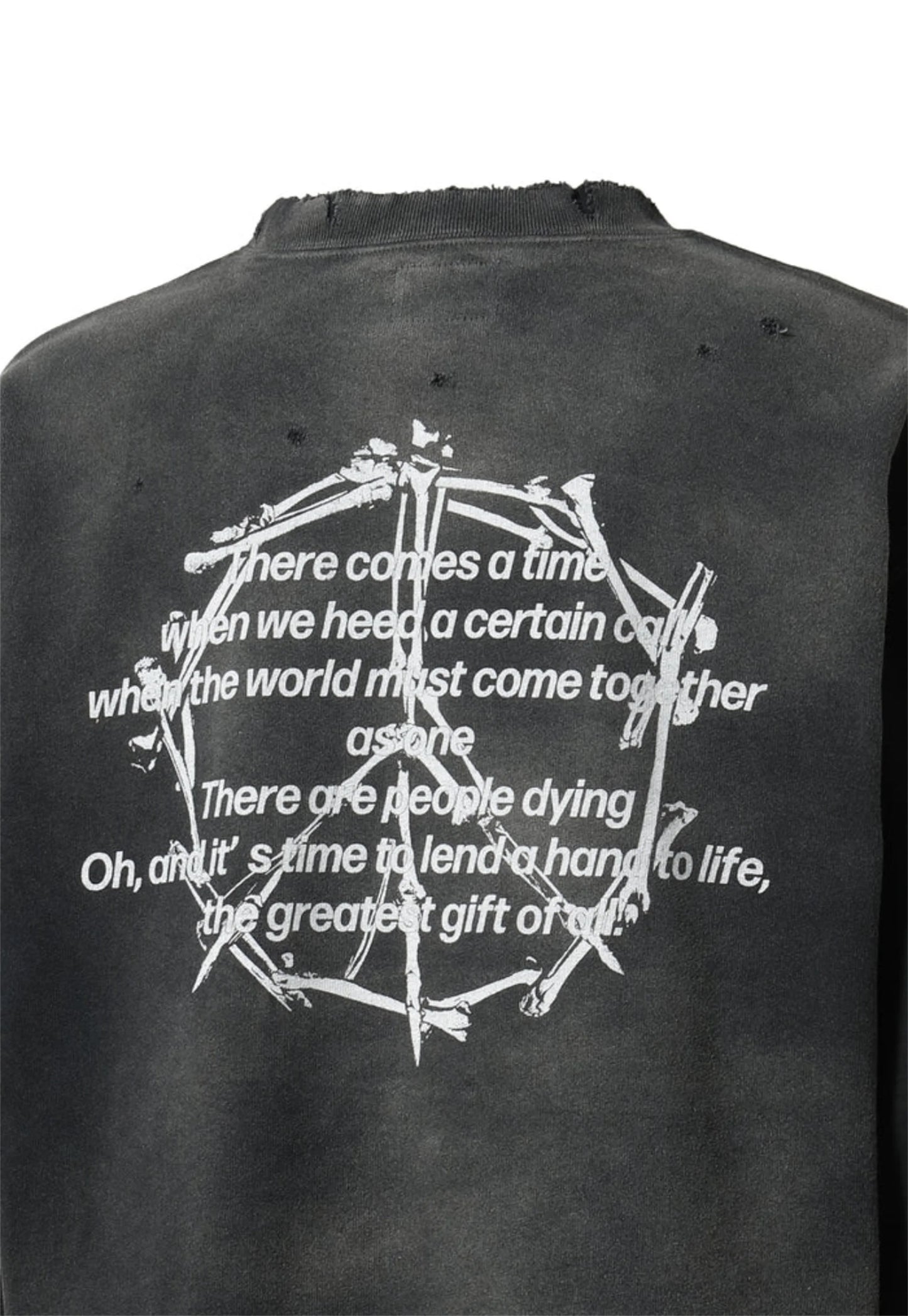 Vintage FW24 Devil print pattern High-Street Cotton Quality round neck pullover long sleeved sweatshirt