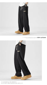 2024 new y2k straight gym pants mens korean fashion sportswear drawstring wide leg sweatpants casual baggy vintage trousers unique joggers style 3358