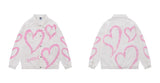 y2k heart graffiti printed denim jackets mens fashion unisex long sleeve coats outerwear hip hop casual streetwear jeans blue - variant style 45eddb for streetwear fashion