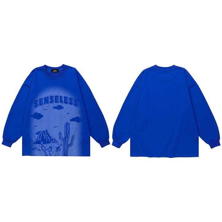"No Sense" Unisex Men Women Streetwear Graphic Sweatshirt Daulet Apparel