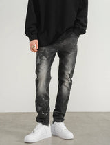 star appliques denim jeans skinny trousers slim fit men new casual biker jeans fashion streetwear hip hop trousers pants joggers unique joggers style 3556