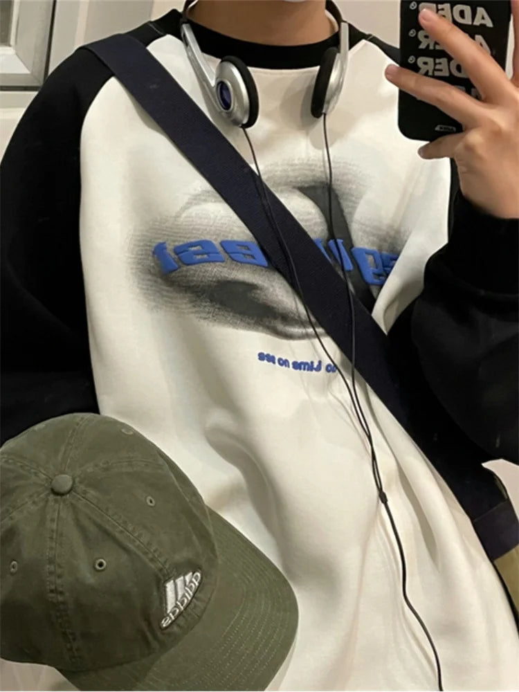 90s Vintage Hoodie Women Hip Hop Streetwear Oversized Sweatshirts Boyfriend Style Harajuku Retro Long Sleeve Pullover
