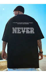 Gothic Aesthetic drop – High Street Letter Never Printed Male T Shirt Summer Cotton