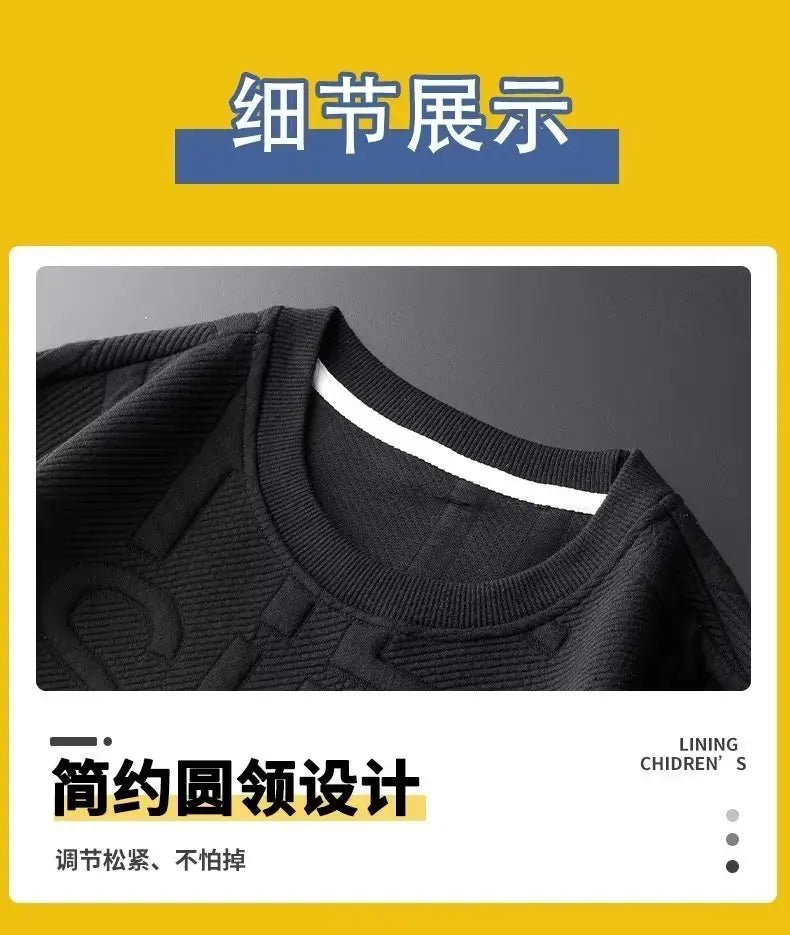 Sadcore Chrome logo – Autumn Mens Sweatshirt American Trendy 3D Letters Top Haraju