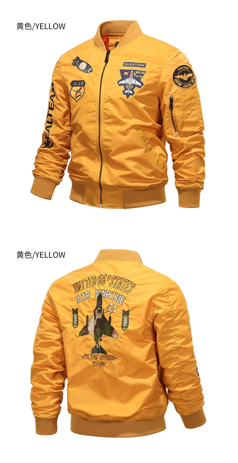style fit quality fashion - essential graphic high streetwear image mens-spring-and-autumn-thin-army-green-black-yellow-motorcycle-pilot-baseball-uniform-sports-jacket-mens-hip-hop-style-jacket style casual unisex premium design everyday wear oversized 73fbf2 hop urban print hip material streetwear design ID fa7b2