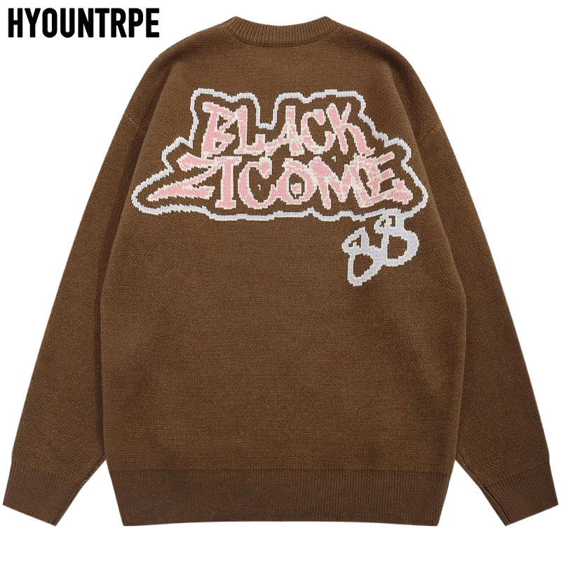 mens hip hop sweater spider knitted pullover o neck jumper fashion punk streetwear harajuku y2k jumpers casual loose sweaters streetwear fashion hoodie, urban wear with bold artwork, unique limited edition hoodie