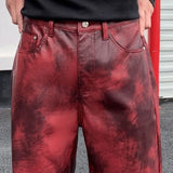 men streetwear fashion hip hop punk gothic vibe casual straight leather pant man y2k trousers motorcycle pants stage clothing relaxed fit trousers