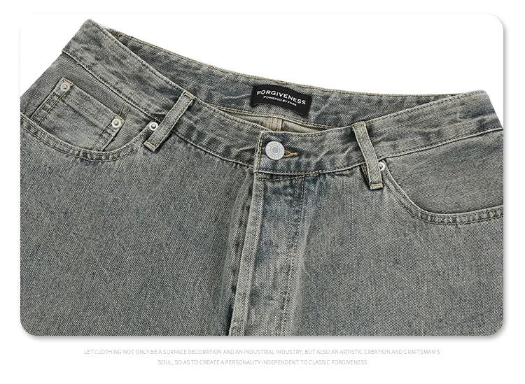 Autumn and winter new mud-dyed jeans