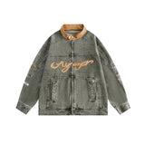 grunge street bomber, modern fit for men, oversized fit