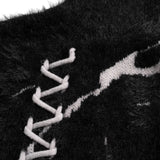 mens sweater fashion cross lines harajuku streetwear hip hop warm hairy knitted high neck sweaters unisex knit sweater jumpers - oversized streetwear hoodie, unisex casual winter pullover, graphic printed hoodie for men and women